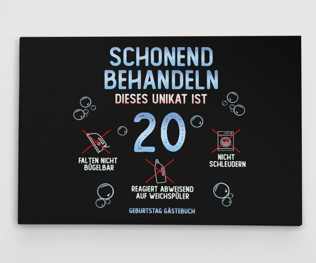 20. Geburtstag Gästebuch schonend behandeln - ymemos