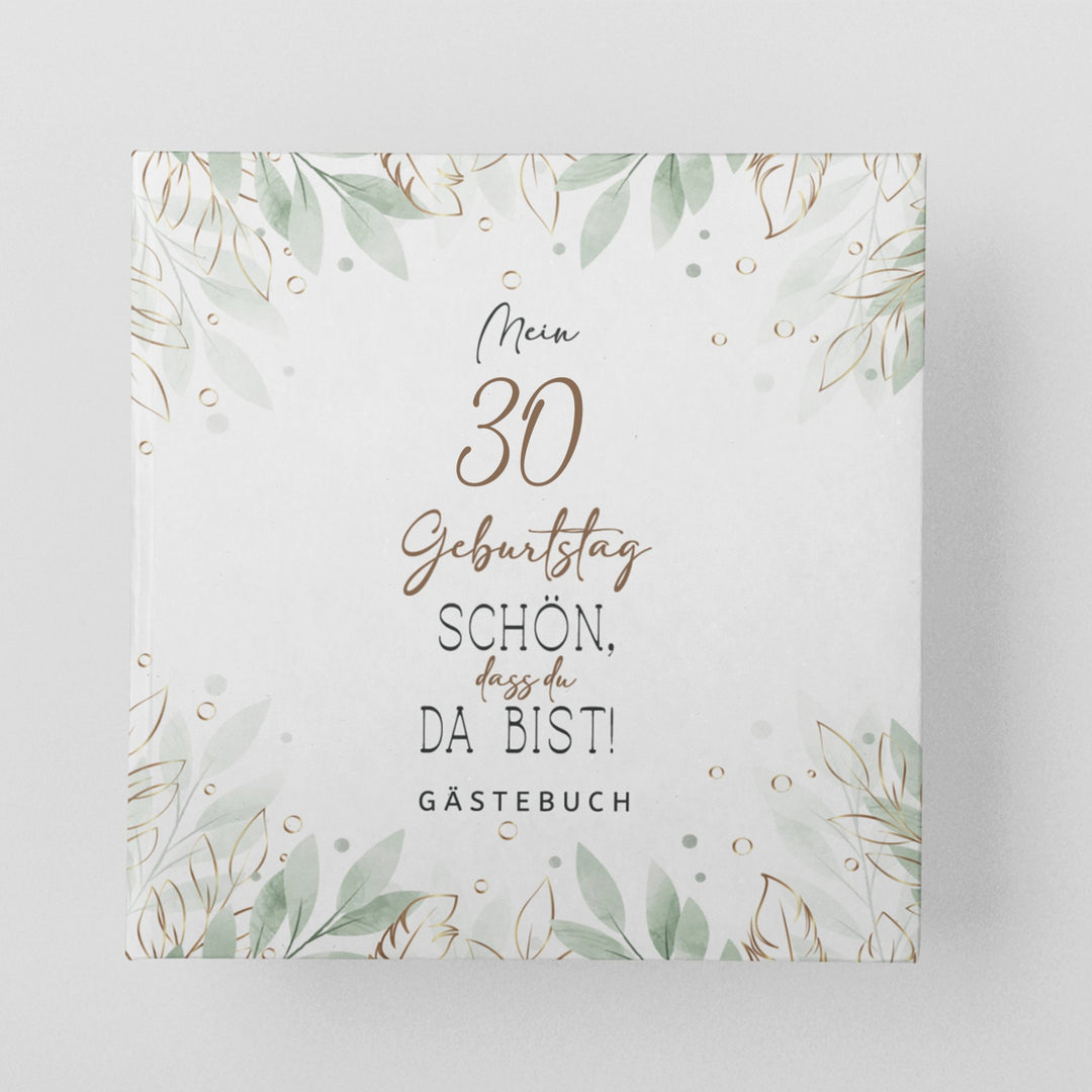 30. Geburtstag Gästebuch - Schön, dass du da bist - hell - ymemos