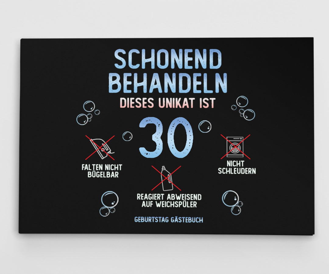 30. Geburtstag Gästebuch schonend behandeln - ymemos