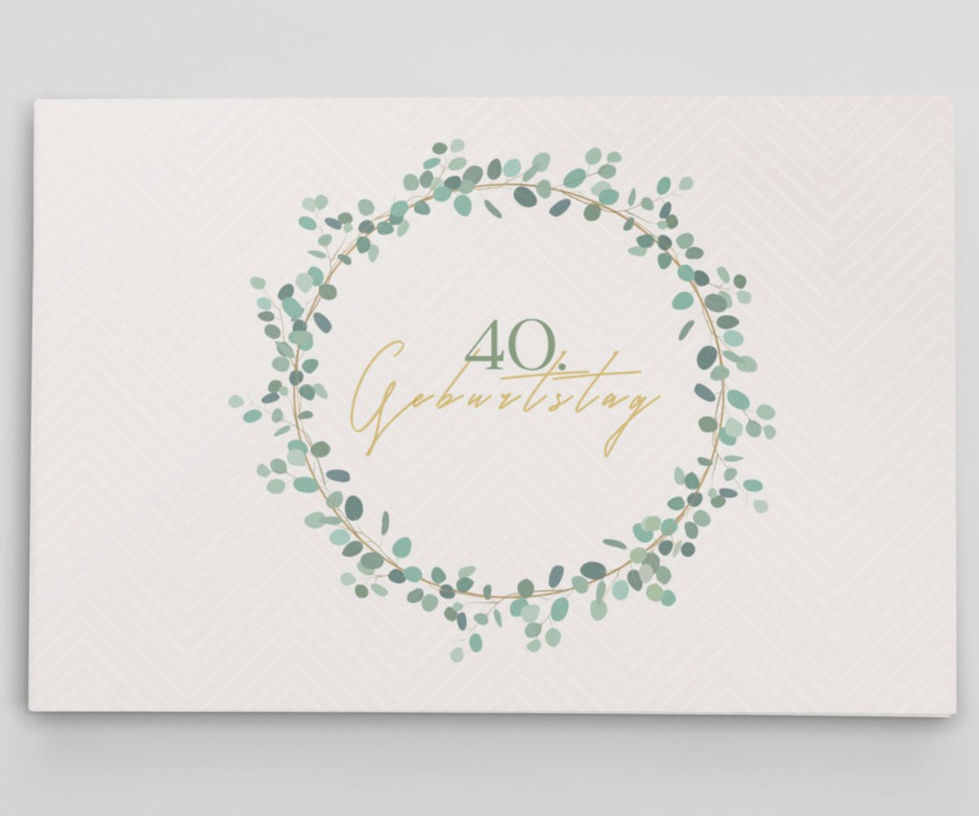40. Geburtstag Gästebuch Kranz - ymemos