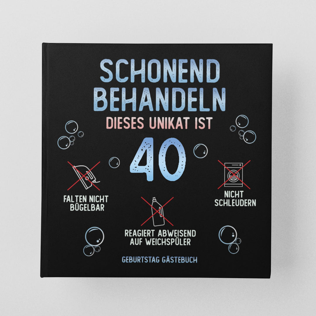 40. Geburtstag Gästebuch schonend behandeln - ymemos