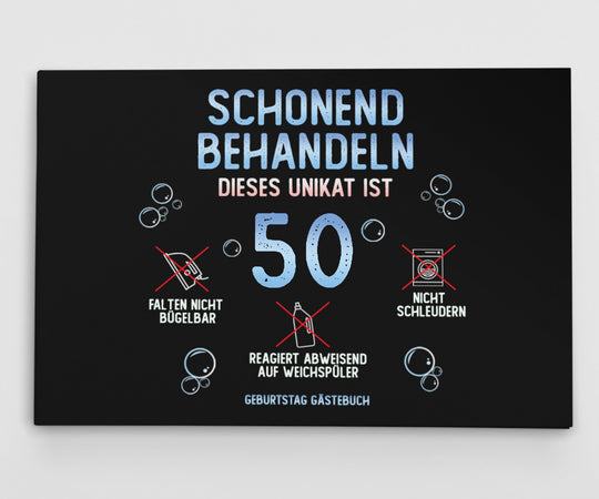 50. Geburtstag Gästebuch schonend behandeln - ymemos