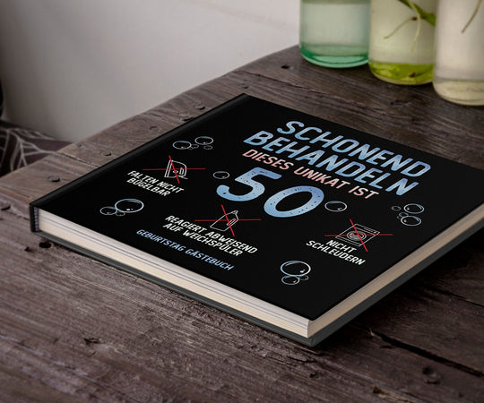 50. Geburtstag Gästebuch schonend behandeln - ymemos