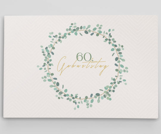 60. Geburtstag Gästebuch Kranz - ymemos