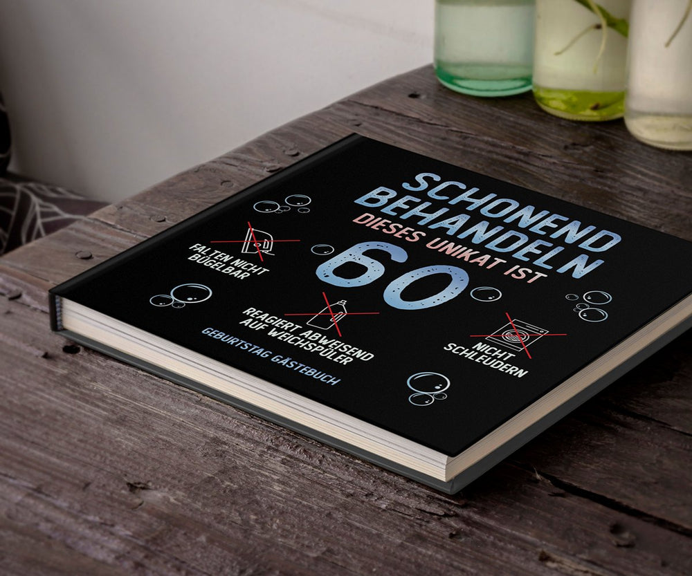 60. Geburtstag Gästebuch schonend behandeln - ymemos