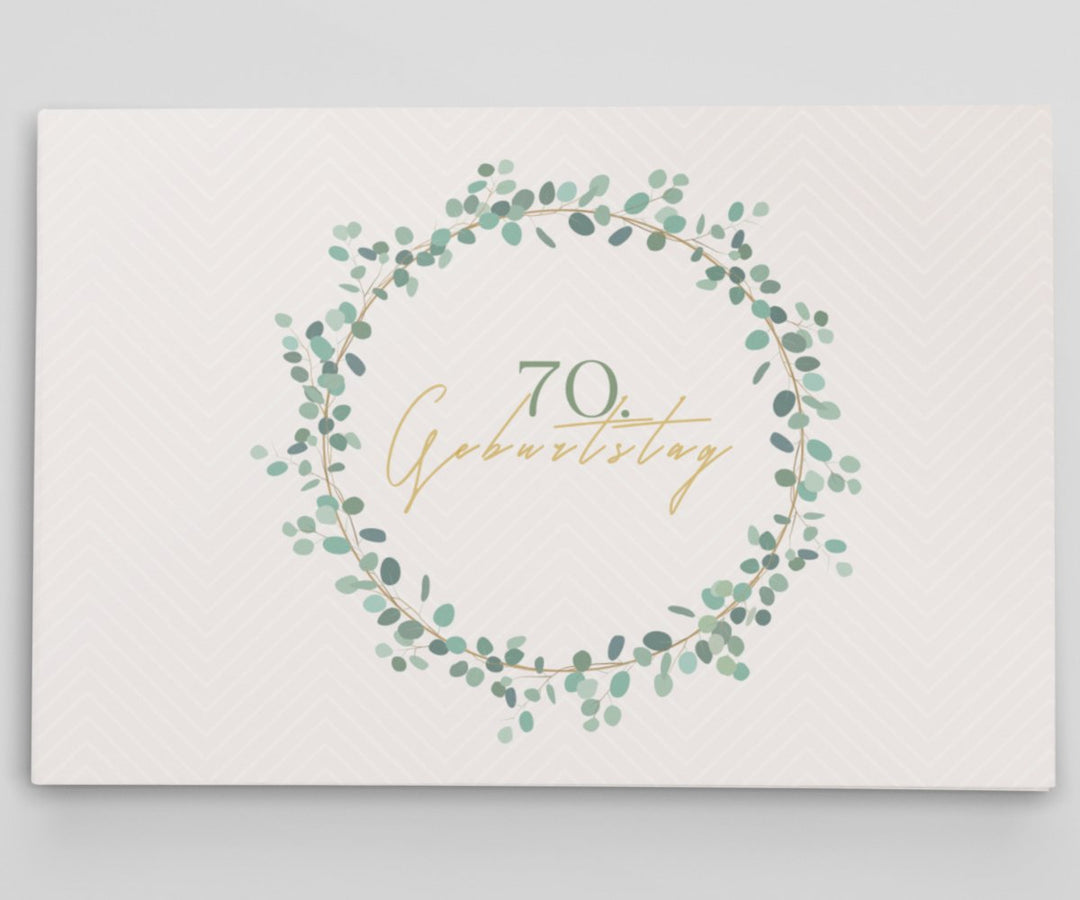 70. Geburtstag Gästebuch Kranz - ymemos