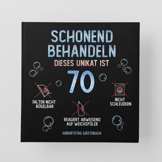 70. Geburtstag Gästebuch schonend behandeln - ymemos