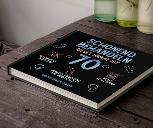 70. Geburtstag Gästebuch schonend behandeln - ymemos