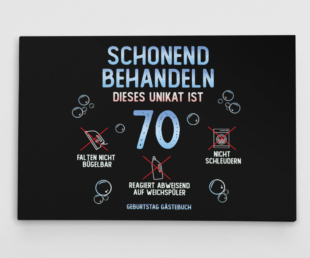 70. Geburtstag Gästebuch schonend behandeln - ymemos