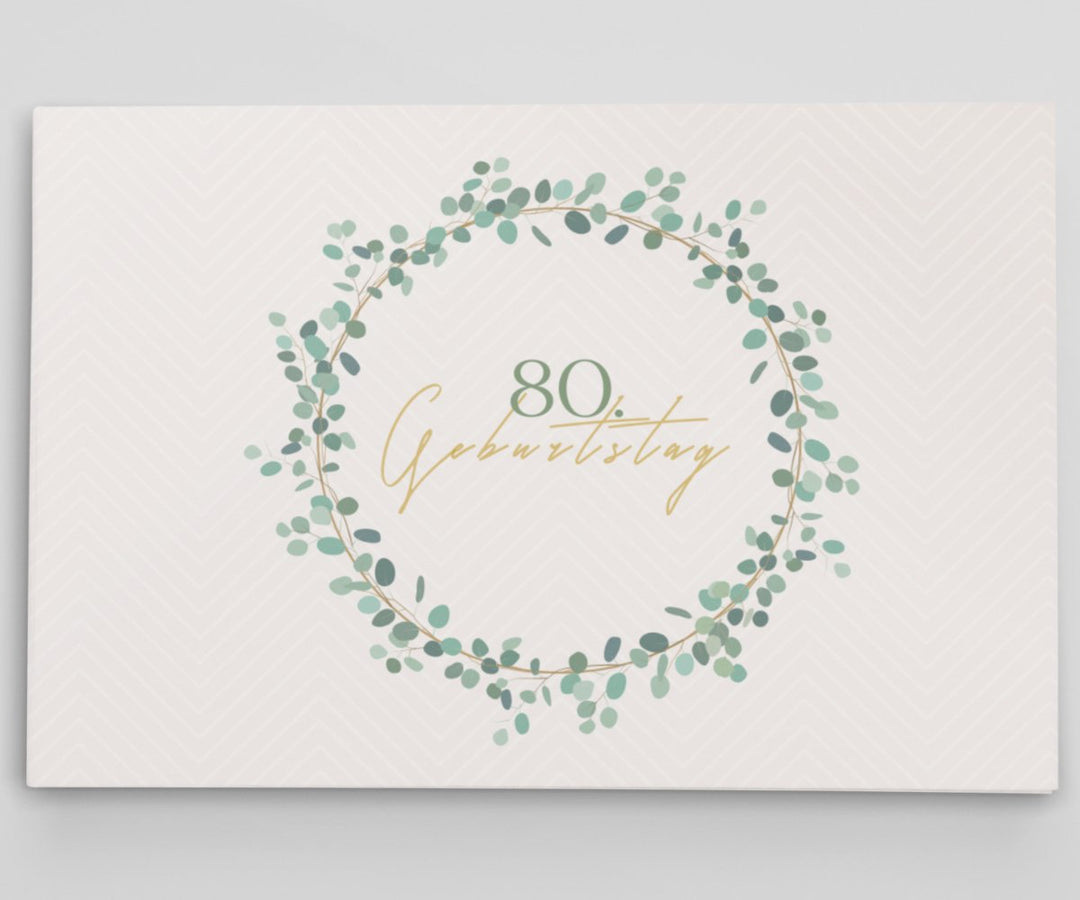 80. Geburtstag Gästebuch Kranz - ymemos