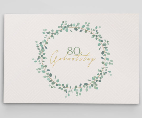 80. Geburtstag Gästebuch Kranz - ymemos