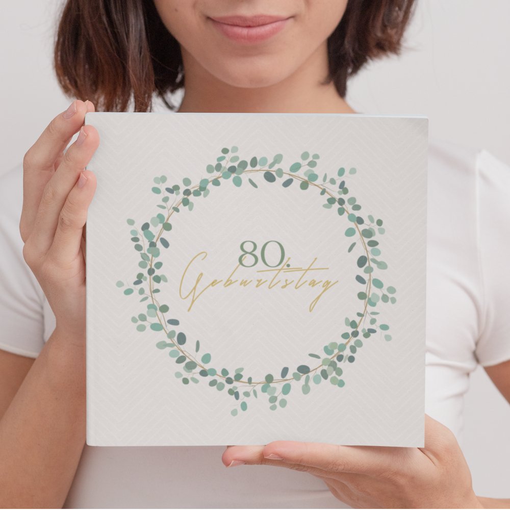 80. Geburtstag Gästebuch Kranz - ymemos