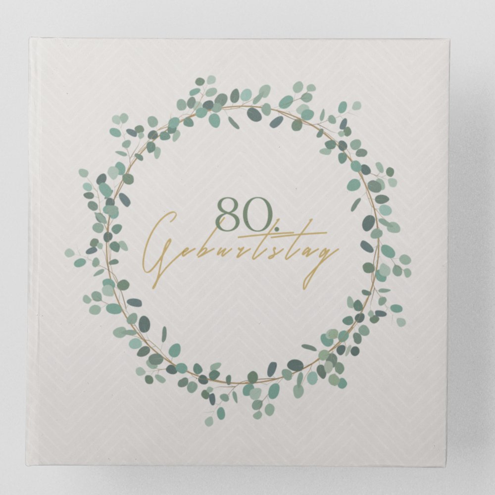 80. Geburtstag Gästebuch Kranz - ymemos