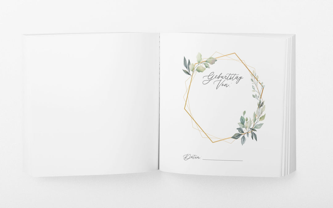 80. Geburtstag Gästebuch - Schön, dass du da bist - dunkel - ymemos