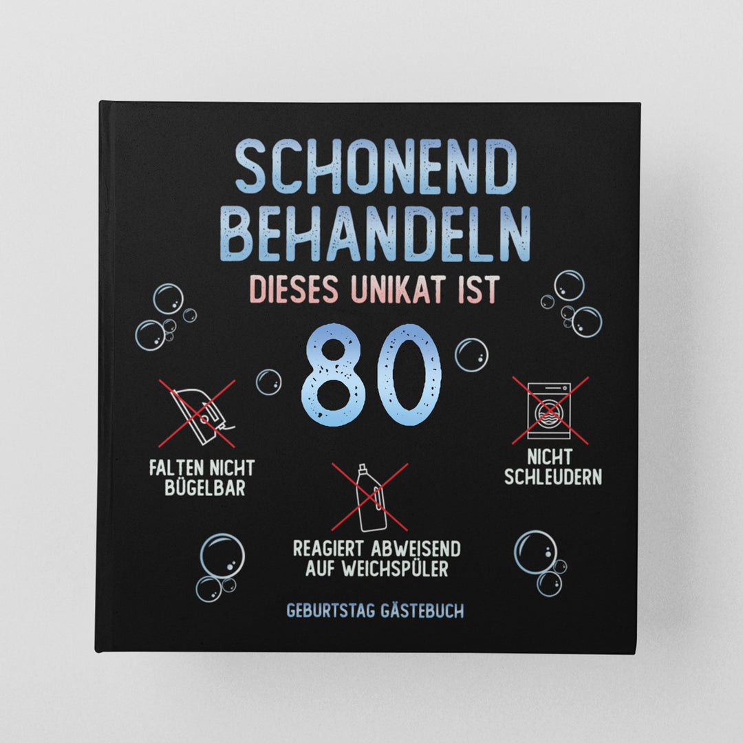 80. Geburtstag Gästebuch schonend behandeln - ymemos