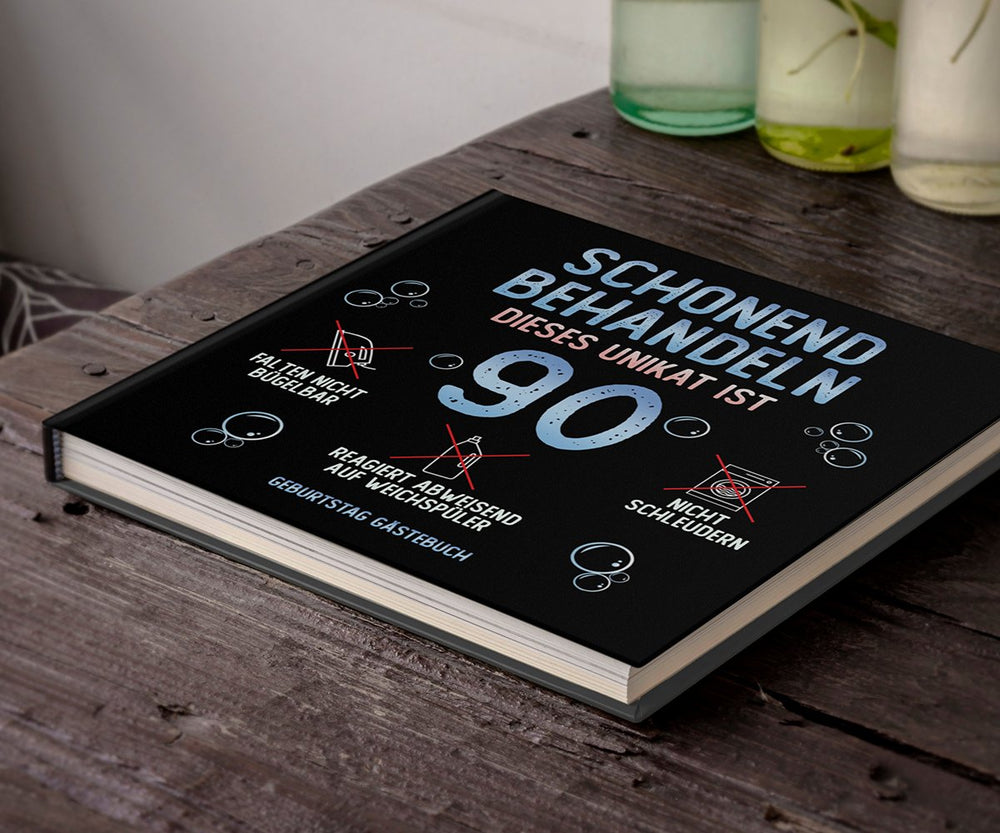 90. Geburtstag Gästebuch schonend behandeln - ymemos