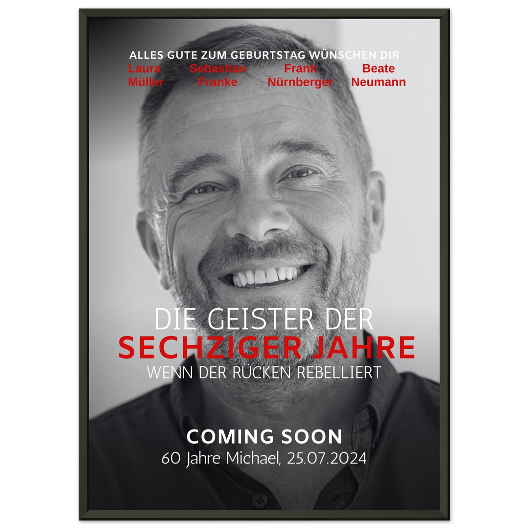 Geburtstag Filmposter DIE GEISTER mit Rahmen - ymemos