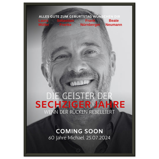 Geburtstag Filmposter DIE GEISTER mit Rahmen - ymemos