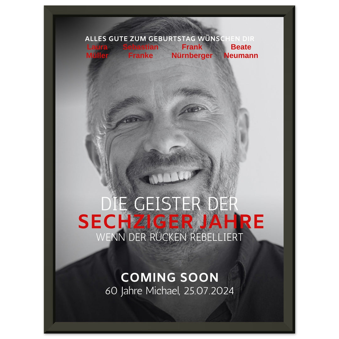 Geburtstag Filmposter DIE GEISTER mit Rahmen - ymemos