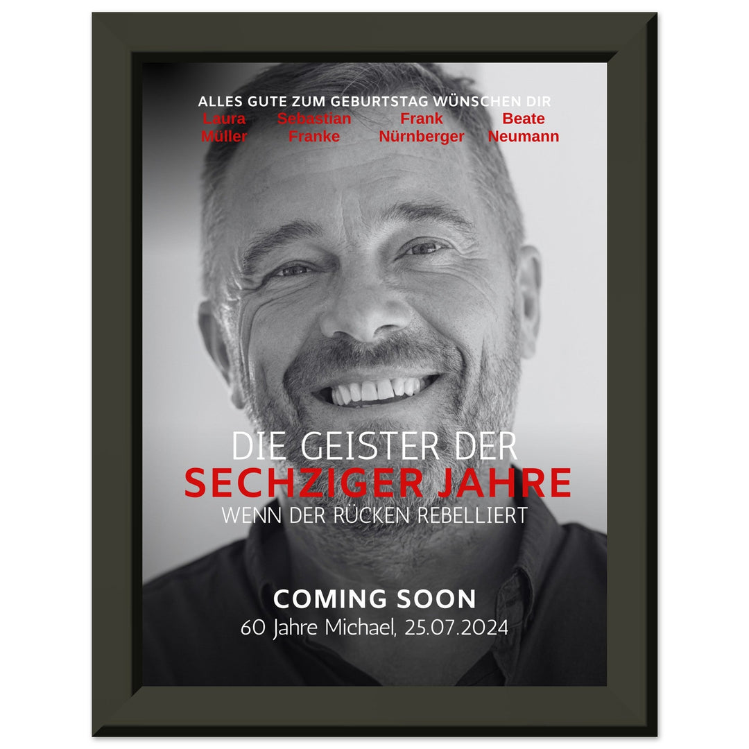 Geburtstag Filmposter DIE GEISTER mit Rahmen - ymemos