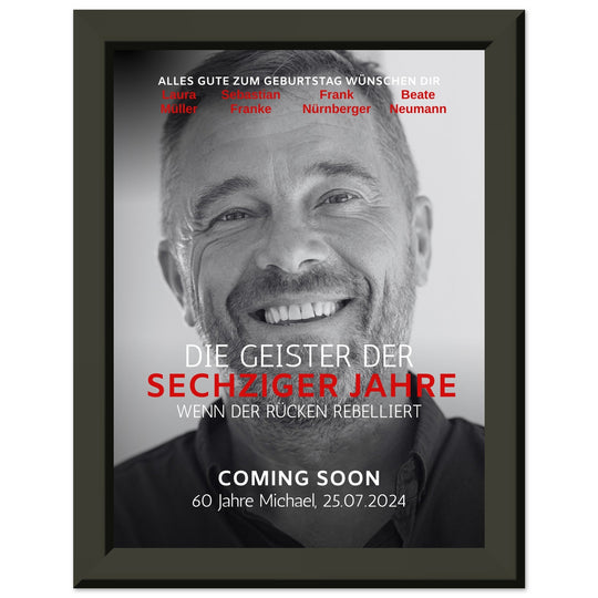 Geburtstag Filmposter DIE GEISTER mit Rahmen - ymemos