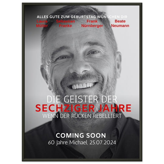 Geburtstag Filmposter DIE GEISTER mit Rahmen - ymemos