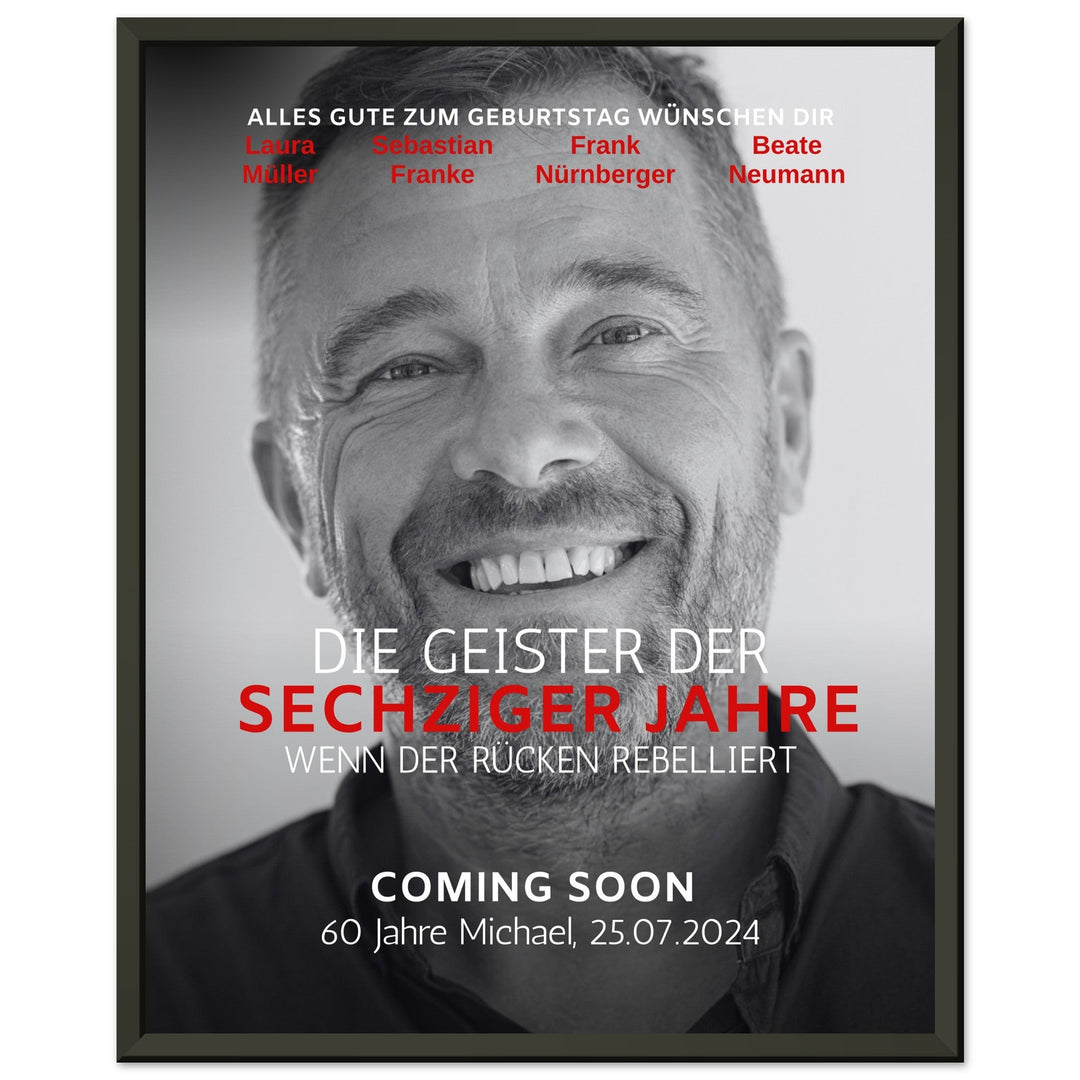 Geburtstag Filmposter DIE GEISTER mit Rahmen - ymemos