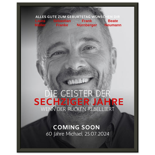 Geburtstag Filmposter DIE GEISTER mit Rahmen - ymemos