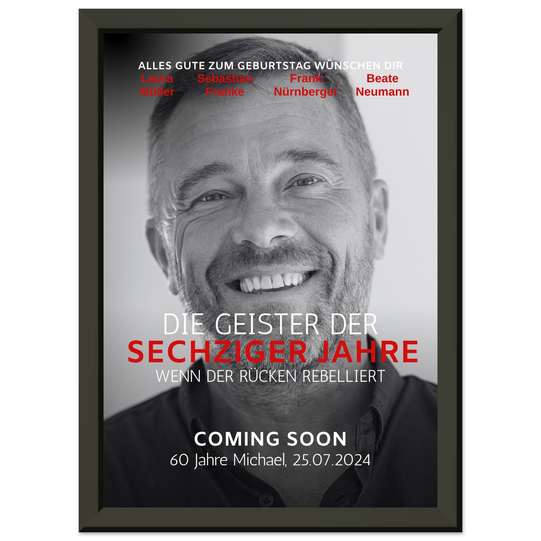 Geburtstag Filmposter DIE GEISTER mit Rahmen - ymemos