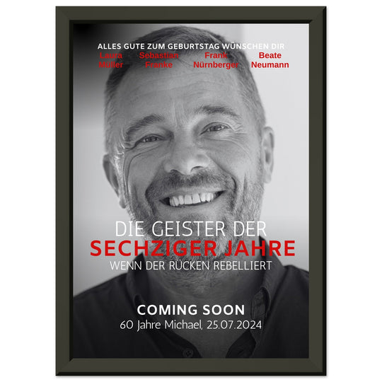 Geburtstag Filmposter DIE GEISTER mit Rahmen - ymemos