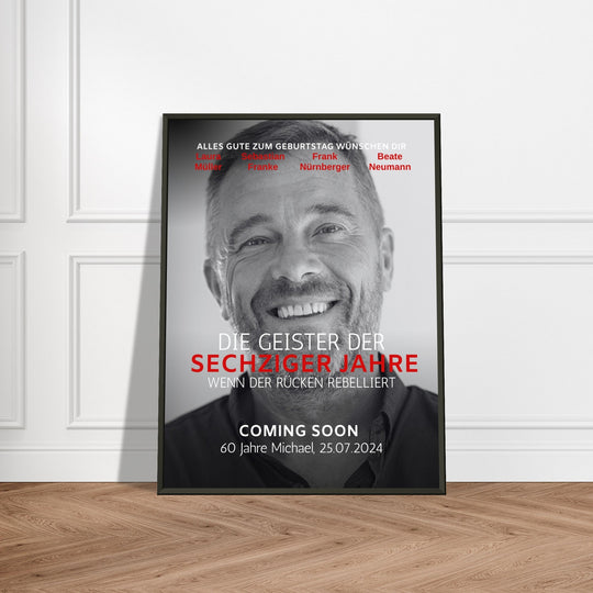 Geburtstag Filmposter DIE GEISTER mit Rahmen - ymemos