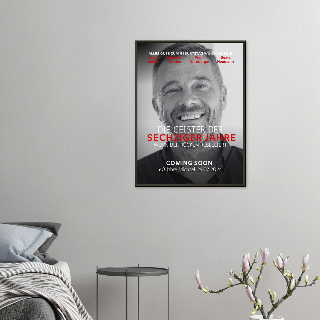 Geburtstag Filmposter DIE GEISTER mit Rahmen - ymemos
