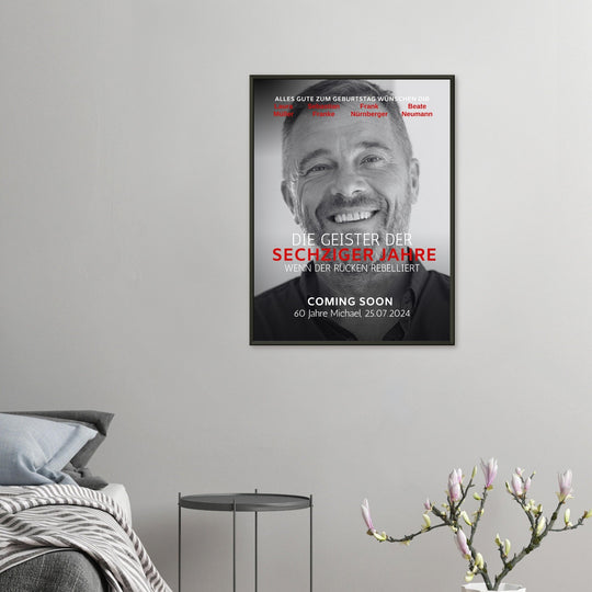 Geburtstag Filmposter DIE GEISTER mit Rahmen - ymemos