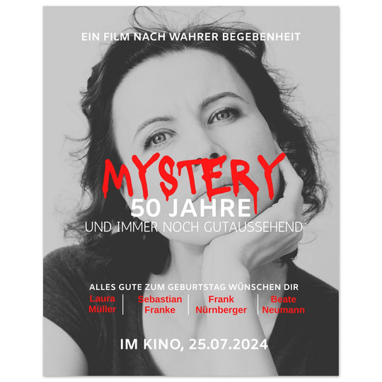 Geburtstag Filmposter MYSTERY - ymemos