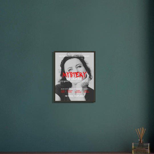 Geburtstag Filmposter MYSTERY mit Rahmen - ymemos