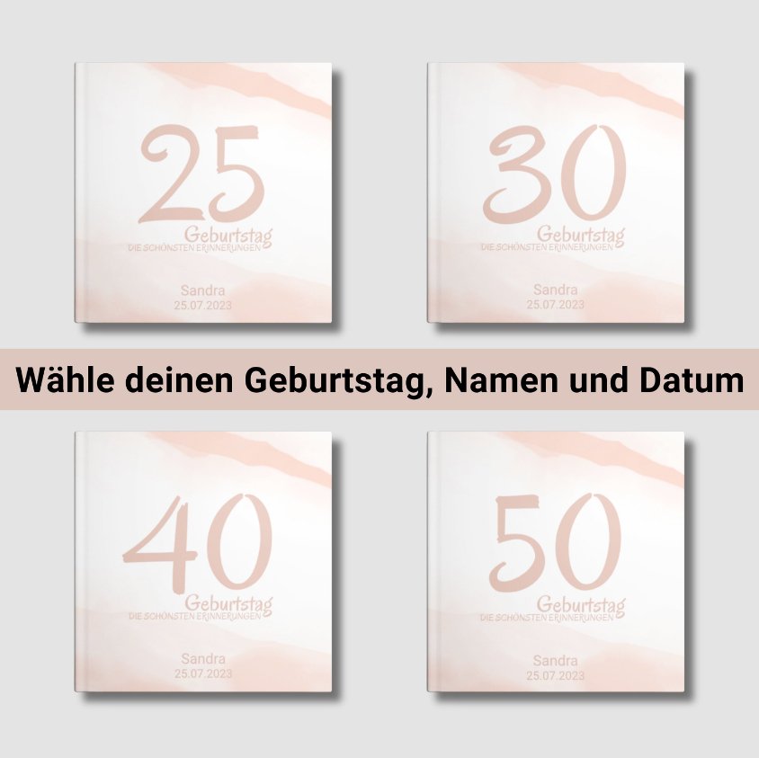 Personalisiertes Geburtstag Gästebuch - ymemos
