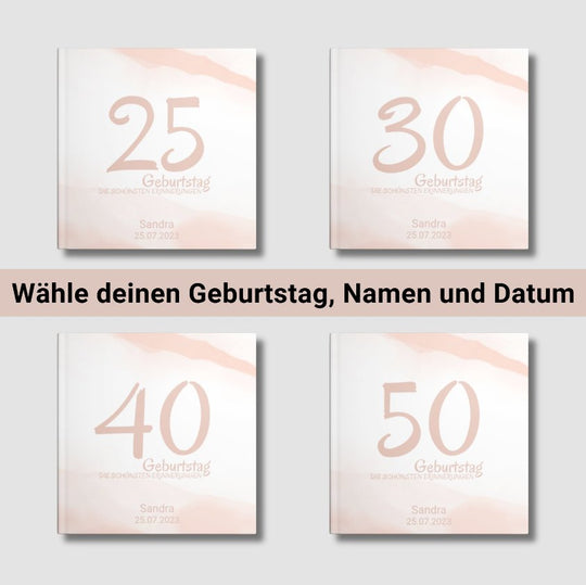 Personalisiertes Geburtstag Gästebuch - ymemos