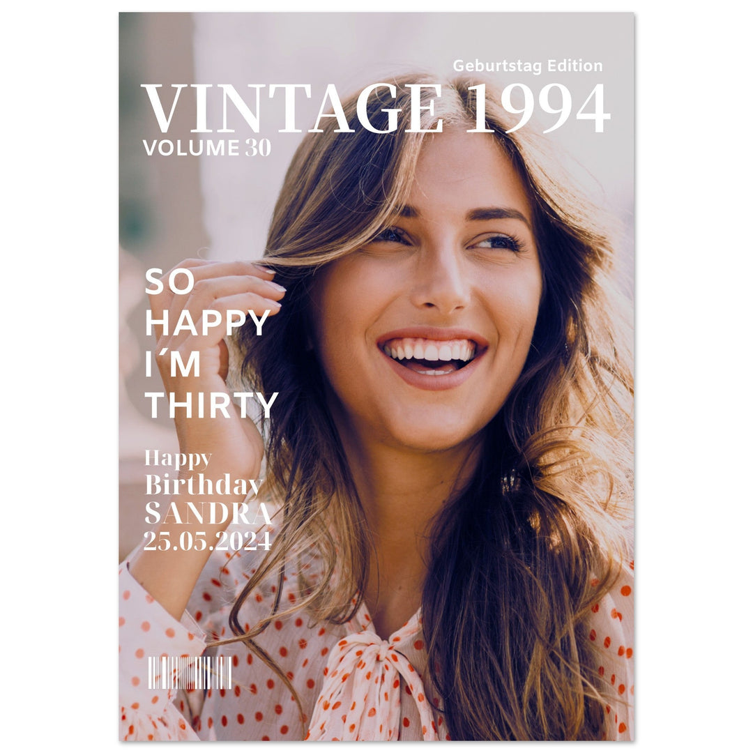 Personalisiertes Geburtstag Poster Magazin-Cover Classic - ymemos