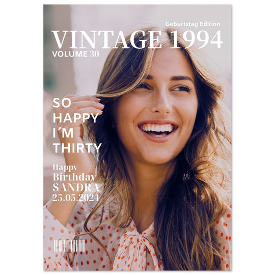 Personalisiertes Geburtstag Poster Magazin-Cover Classic - ymemos