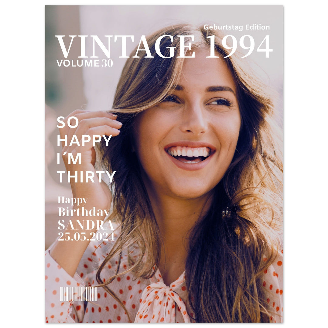 Personalisiertes Geburtstag Poster Magazin-Cover Classic - ymemos