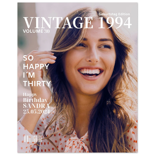 Personalisiertes Geburtstag Poster Magazin-Cover Classic - ymemos