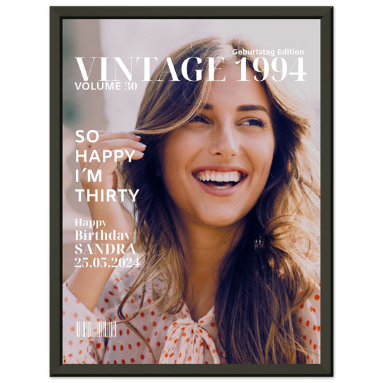 Personalisiertes Geburtstag Poster Magazin-Cover Classic (Rahmen) - ymemos