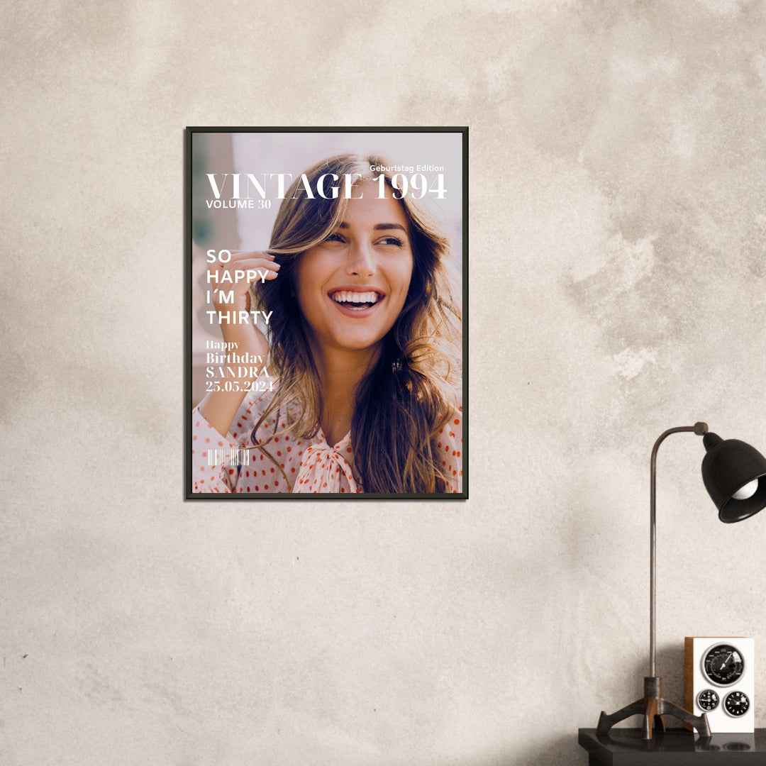 Personalisiertes Geburtstag Poster Magazin-Cover Classic (Rahmen) - ymemos