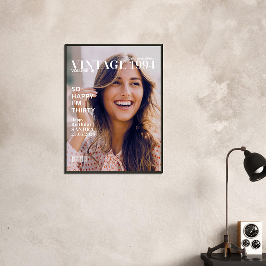 Personalisiertes Geburtstag Poster Magazin-Cover Classic (Rahmen) - ymemos