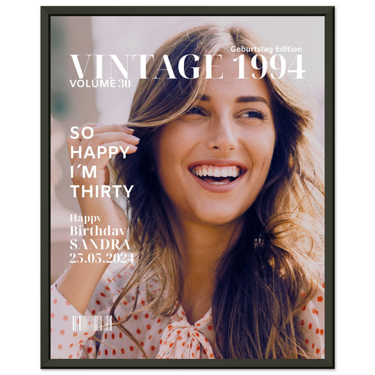 Personalisiertes Geburtstag Poster Magazin-Cover Classic (Rahmen) - ymemos