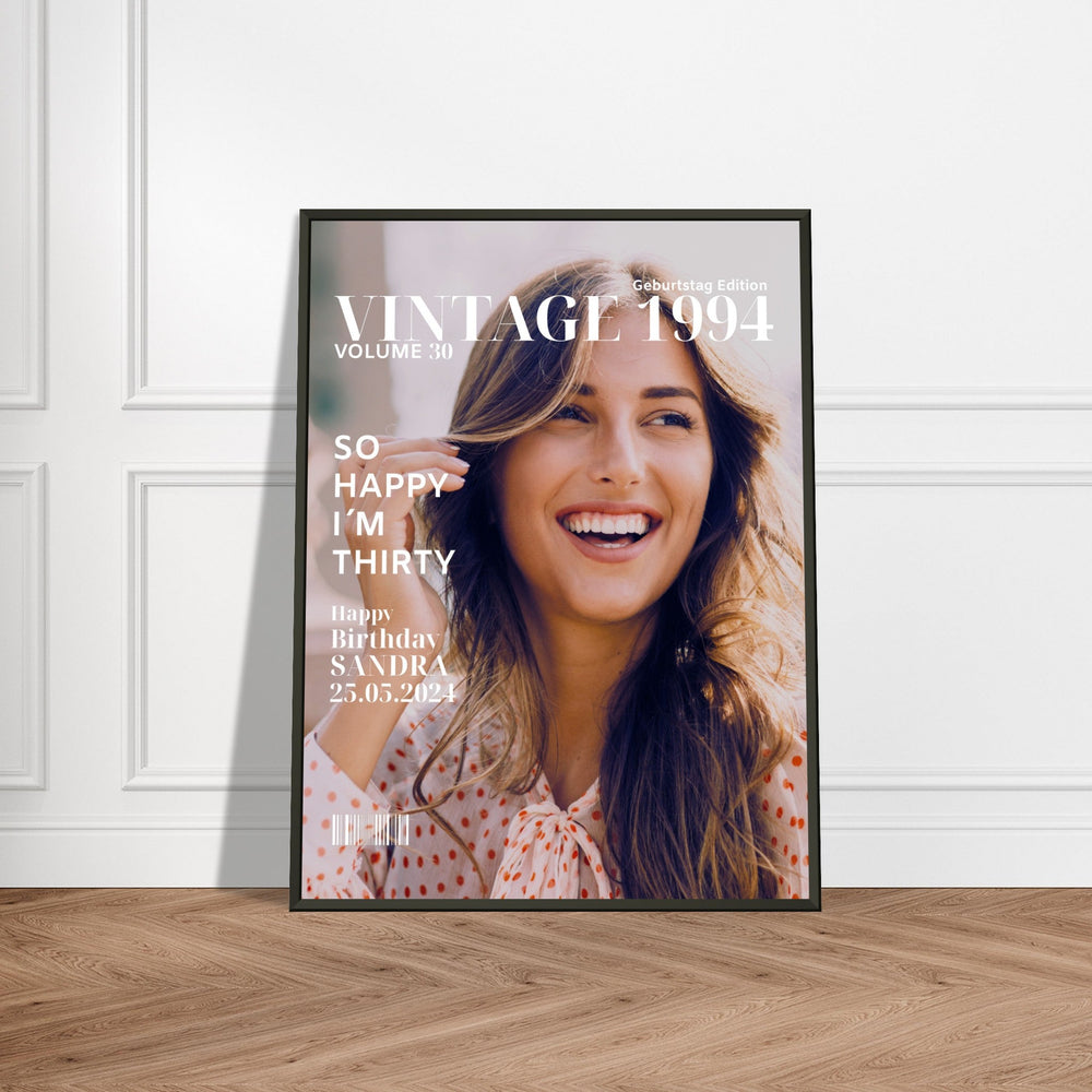 Personalisiertes Geburtstag Poster Magazin-Cover Classic (Rahmen) - ymemos
