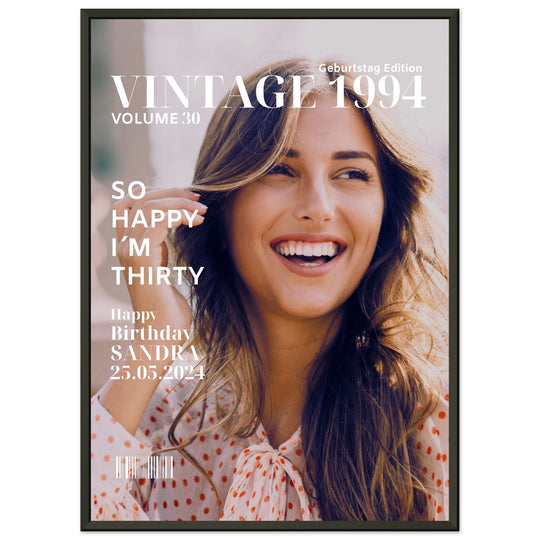 Personalisiertes Geburtstag Poster Magazin-Cover Classic (Rahmen) - ymemos