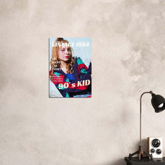 Personalisiertes Geburtstag Poster Magazin-Cover Retro - ymemos