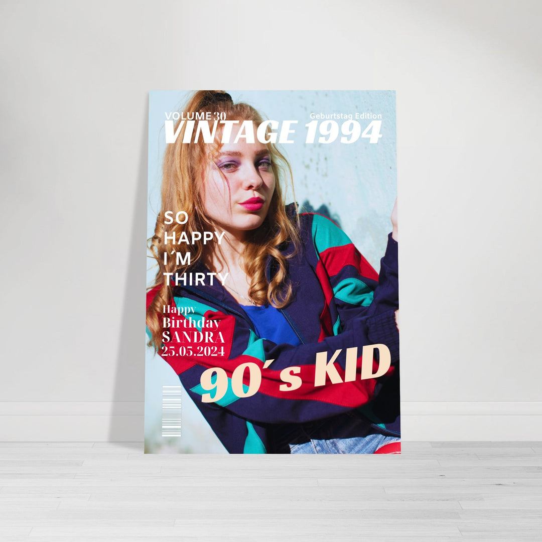 Personalisiertes Geburtstag Poster Magazin-Cover Retro - ymemos