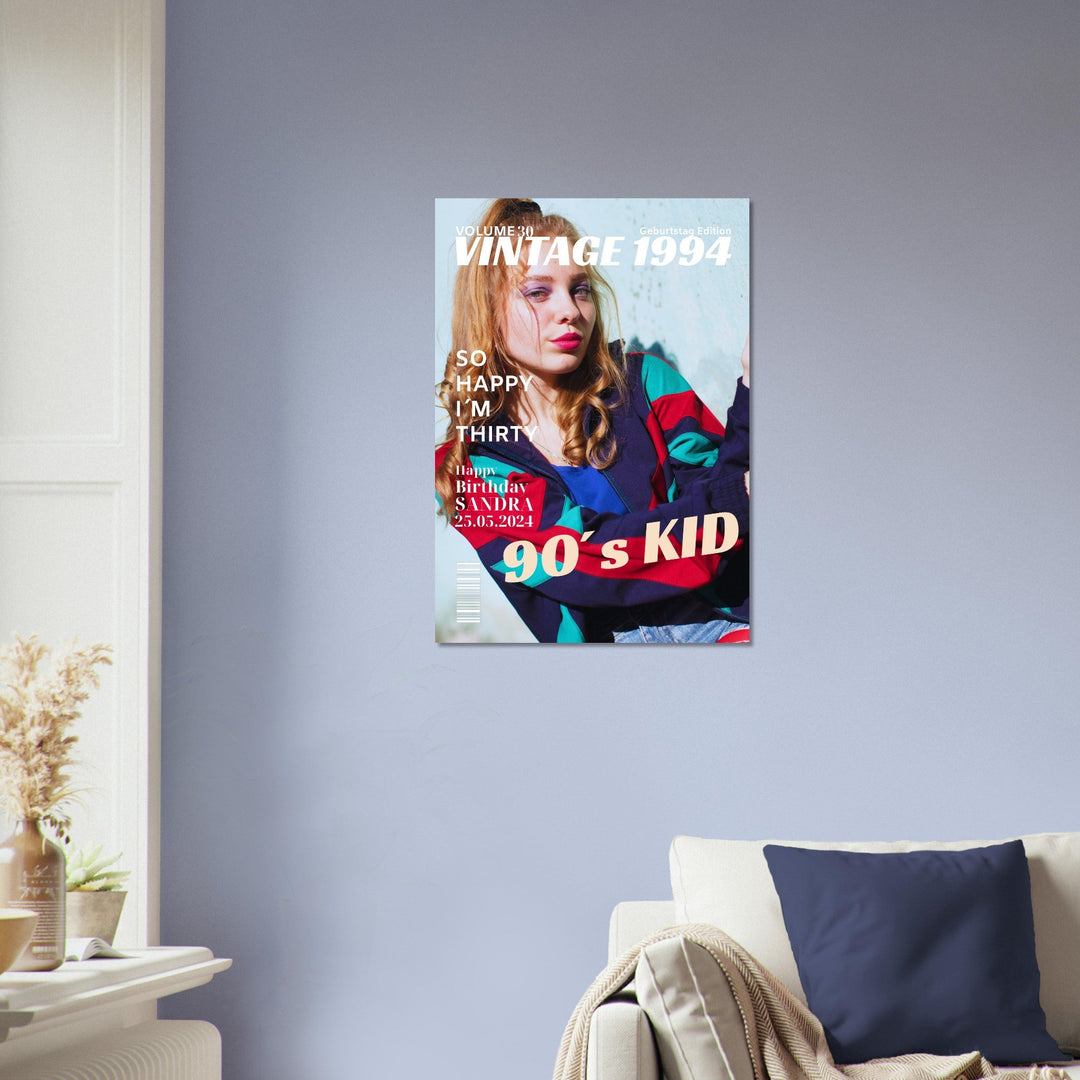 Personalisiertes Geburtstag Poster Magazin-Cover Retro - ymemos